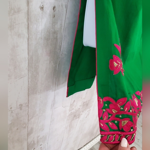 💚5/$25 Kashmiri Tunic Pakistani Indian Kurti Chikan Traditional Dress Size 4 - Picture 4 of 11